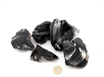 Obsidian - Lamellenobsidian Rohsteine - 1 kg