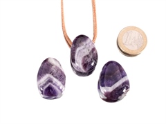 Amethyst Chevron Tropfenanhänger