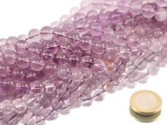 Amethyst fliederfarben 10 mm Kugelkettenstrang