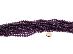 Amethyst 10 mm facettierter Kugelkettenstrang