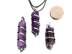 Amethyst Doppelender mit Spirale