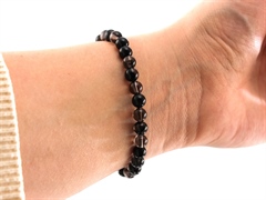 Lamellenobsidian Kugelarmband 6 mm