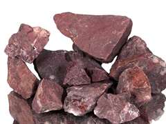 Jaspis rot B-Qual. kleine Rohsteine (3-9 cm) - 1 kg