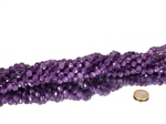 Amethyst fliederfarben 10 mm facettierter Kugelkettenstrang